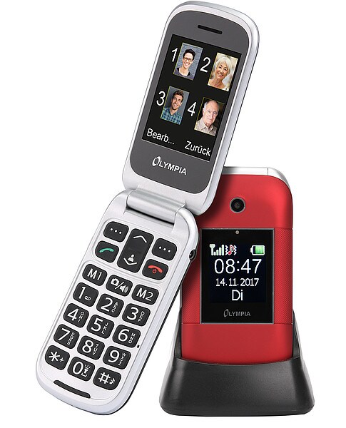 Olympia Janus - Drehen - Single SIM - 6,1 cm (2.4 Zoll) - Bluetooth - 800 mAh - Rot