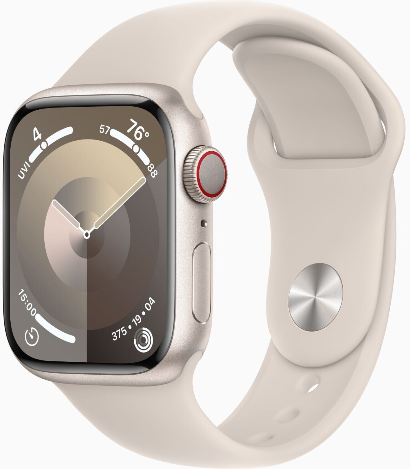 REFURBISHED – Apple Watch Series 9 GPS Cellular 41mm Smartwatch Starlight Sportband MRHN3QF/A