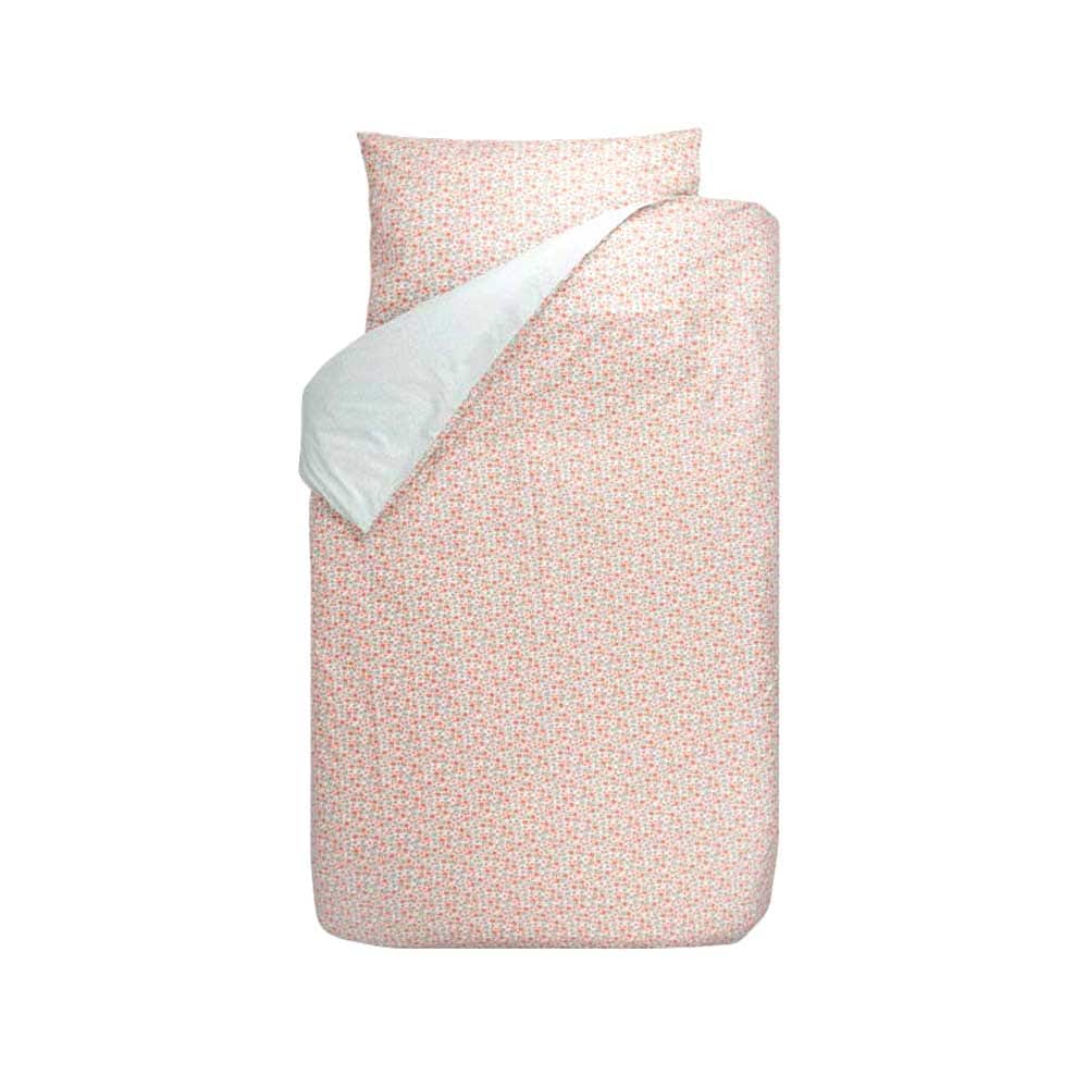 Bink Kinderbettw&auml;sche  Bibi Streubl&uuml;mchen rosa rot t&uuml;rkis 100 x 135 - Bild 1