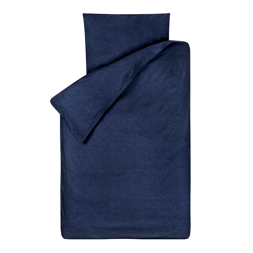 Bink Bettw&auml;sche Bo uni jeansblau 135 x 200 - Bild 1