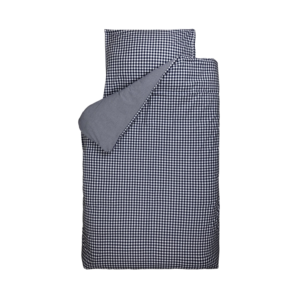 Bink Kinderbettw&auml;sche BB Karo blau 100 x 135 - Bild 1