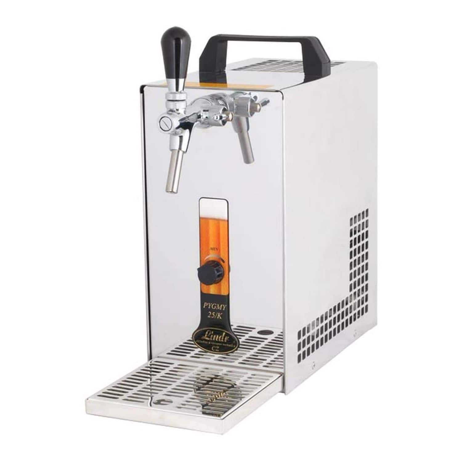 Zapfanlage, Bierzapfen, Bierzapfanlage, PYGMY 20/K, mit Membranpumpe, 1-leitig Trockenk&uuml;hlger&auml;t, aus Edelstahl, 25 Liter/h, Green Line - Bild 1