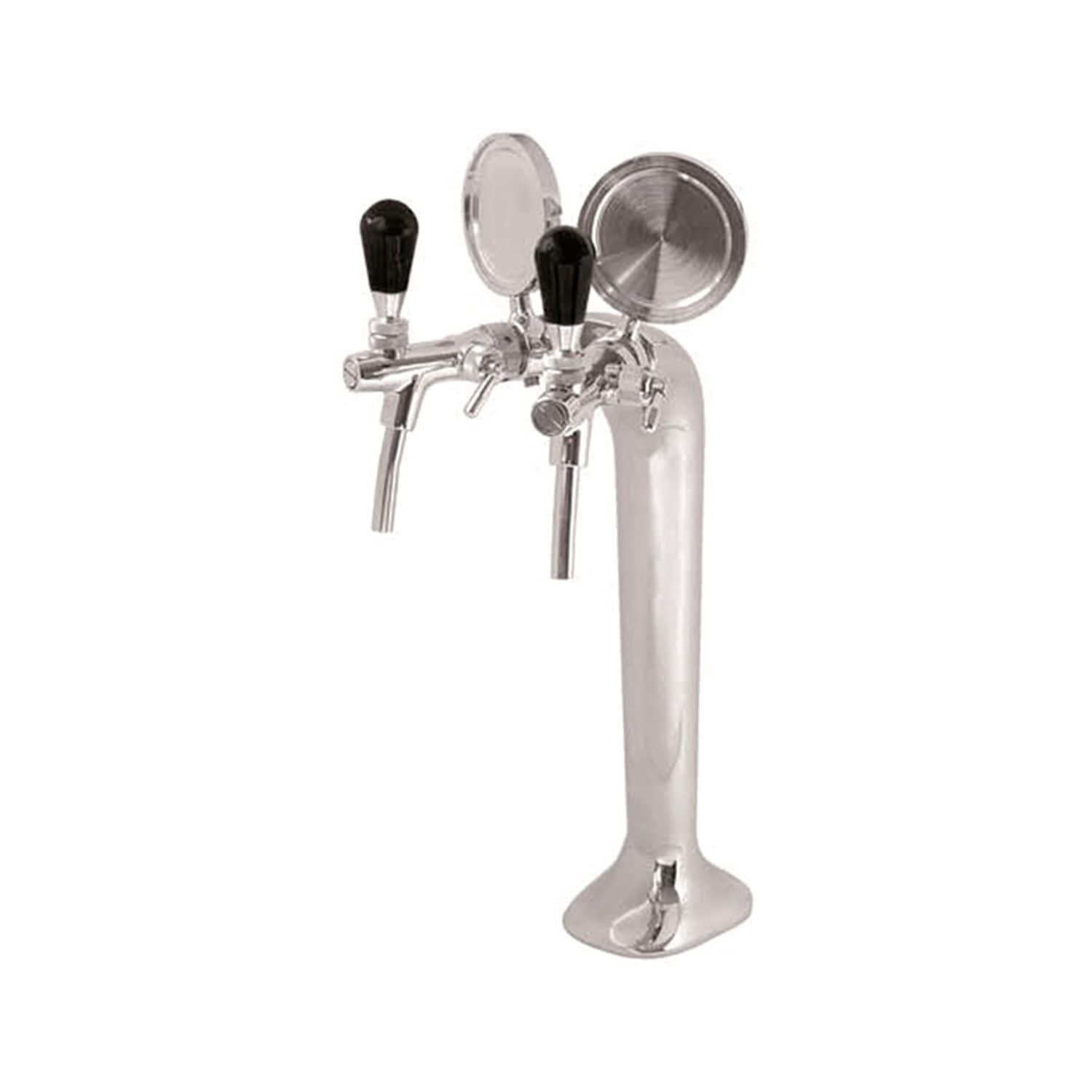 Schanks&auml;ule, Bierzapfs&auml;ule - Chrom, 2-leitig, elegant, "Topp-Qualit&auml;t!" (Paketpreis) - Bild 1