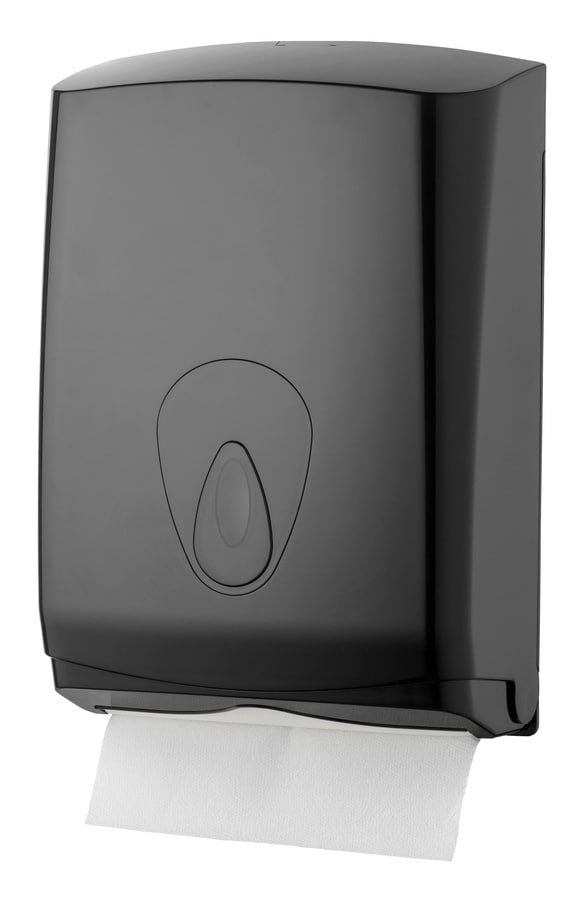 Papierhandtuchspender, Handtuchspender, Papierhandtuchhalter - PQBMidiH, Midi, Kunststoff, Schwarz - Bild 1