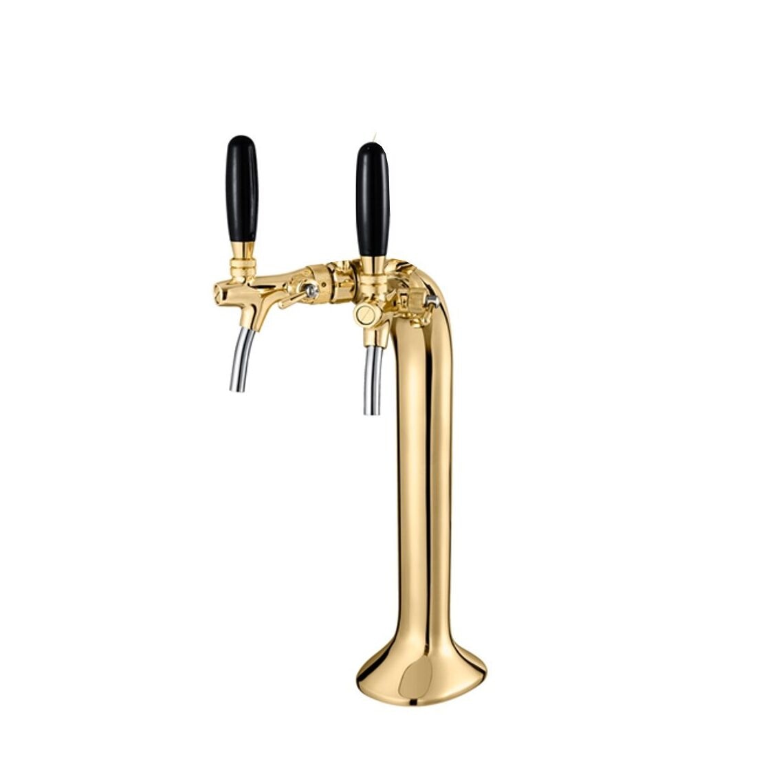Schanksäule goldfarben 2-leitig, elegant, "Topp-Qualität!" (Paketpreis)