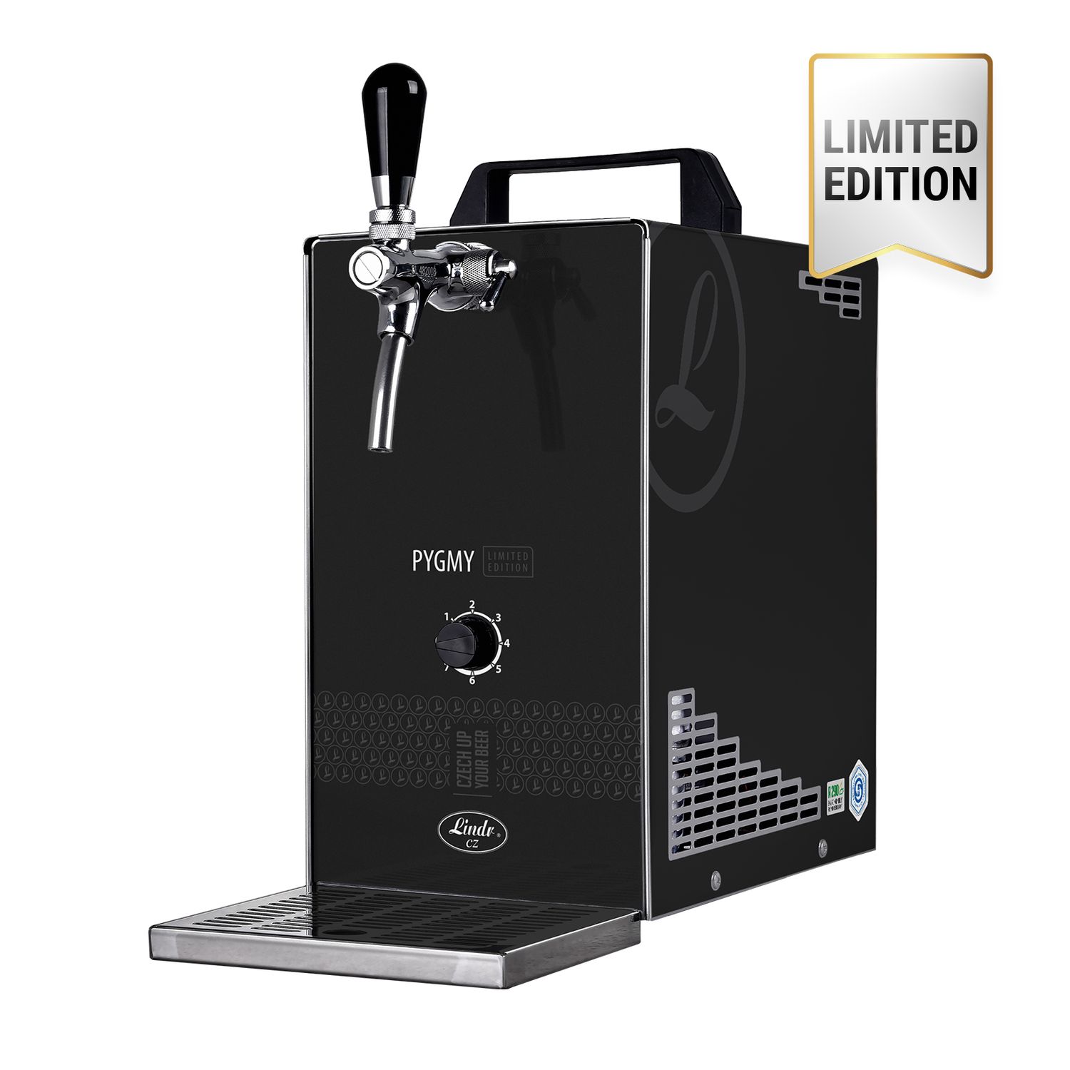 Zapfanlage, Bierzapfanlage PYGMY 25/K LIMITED EDITION mit Membranpumpe, 1-leitig Trockenk&uuml;hlger&auml;t aus Edelstahl, 35 Liter/h, Green Line - Bild 1