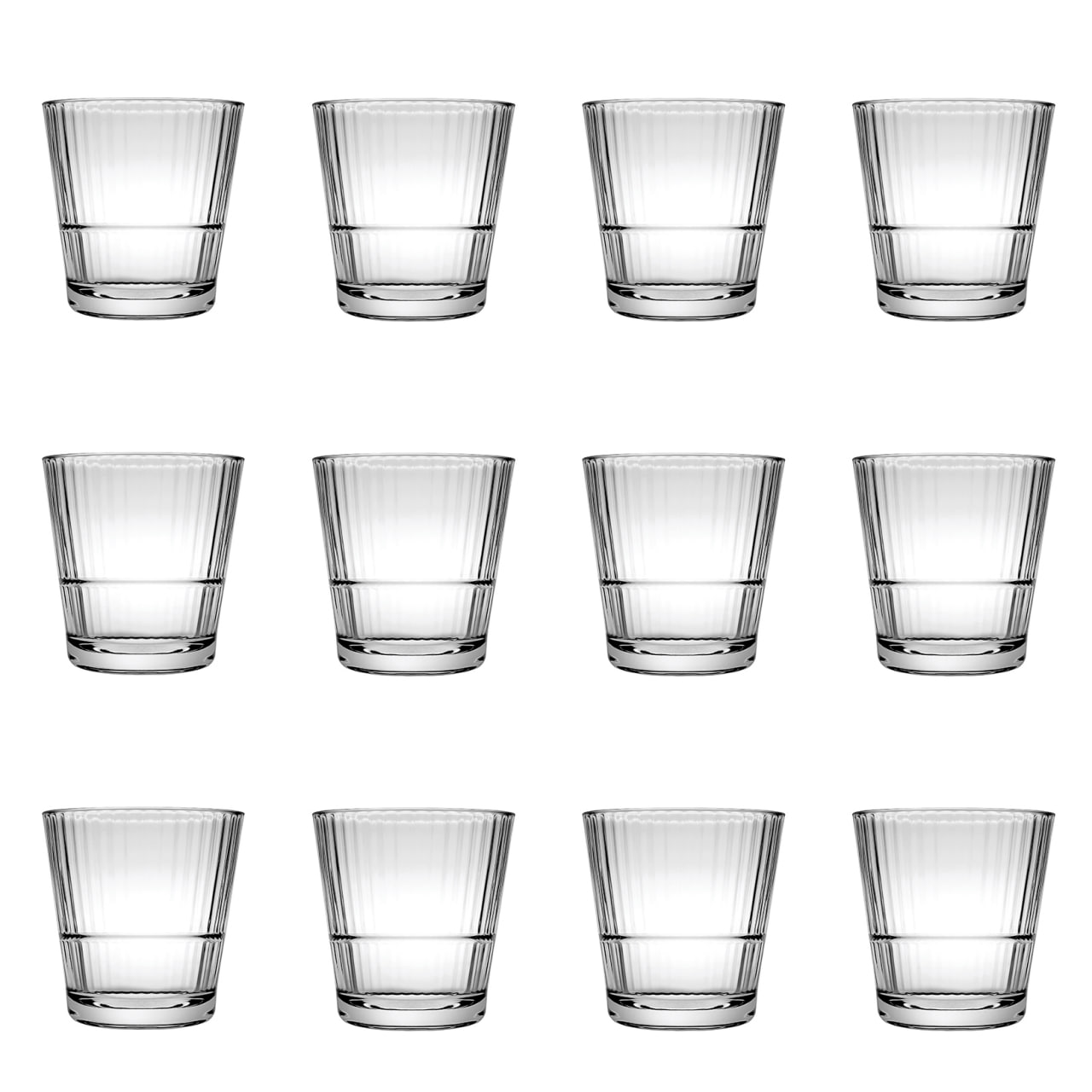 Cocktailgl&auml;ser, Whiskygl&auml;ser 12er-Set - Grande Sunray, 390 ml - Bild 1