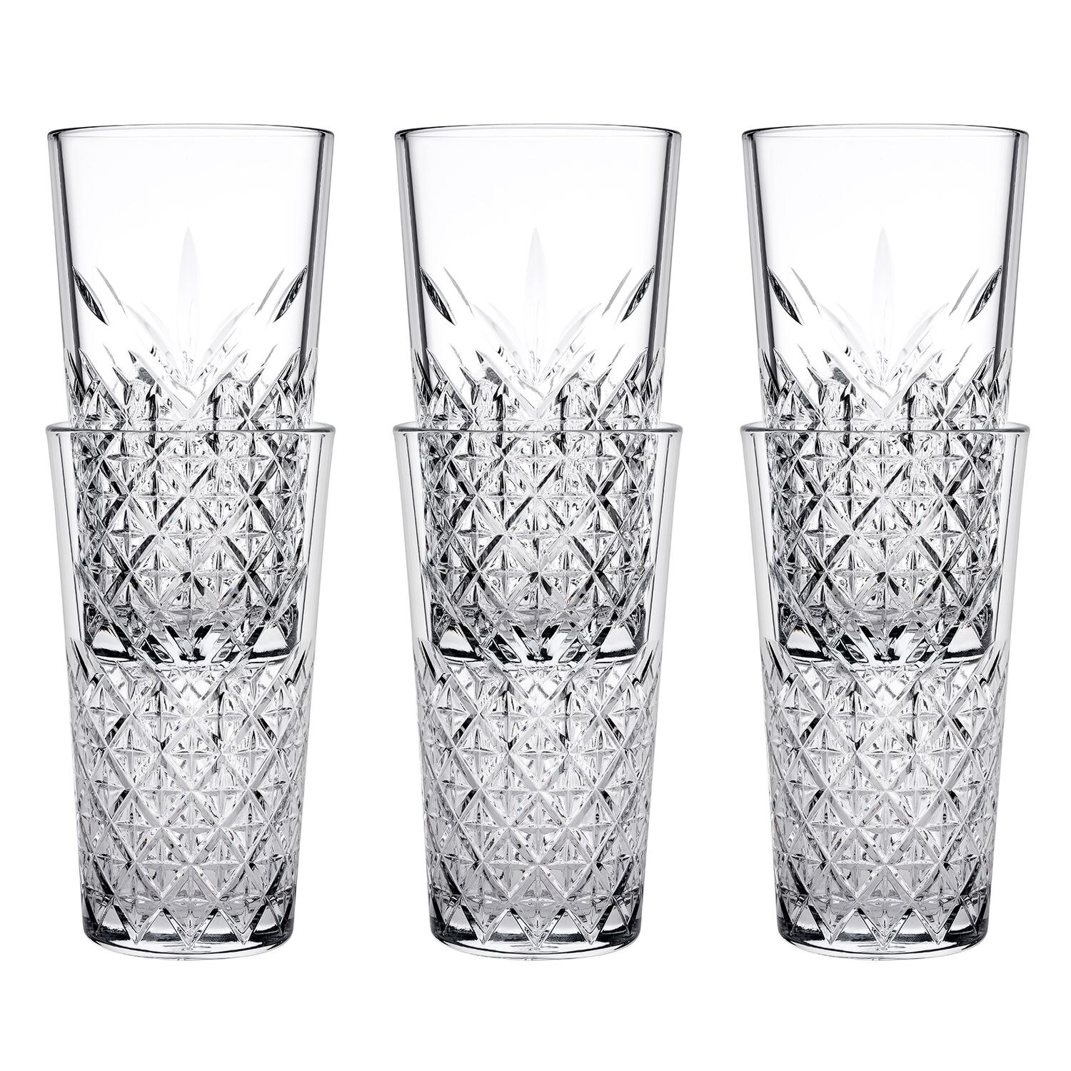 Longdrinkgläser, Trinkgläser 6er-Set – Timeless stackable, 470 ml | 08693357483491