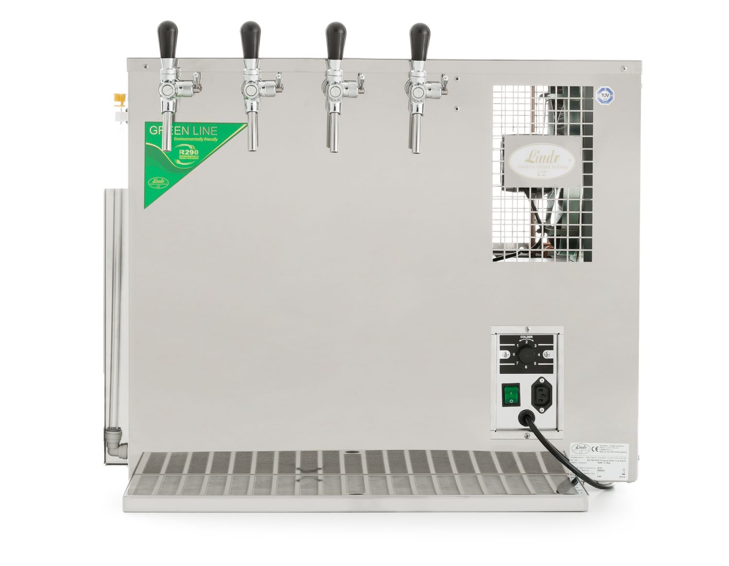 Zapfanlage, Bierzapfanlage, Bierkoffer - Lindr AS 160 Inox Tropical, 4-leitig, Green Line - Bild 1