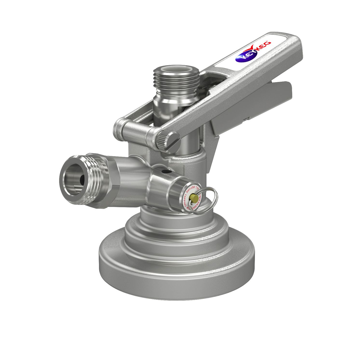 Zapfkopf, Keg Verschluss f&uuml;r KeyKeg F&auml;sser - Mit Sicherheitsventil & Edelstahl-F&uuml;hler f&uuml;r Bier, Wein & Softdrinks - Bild 1