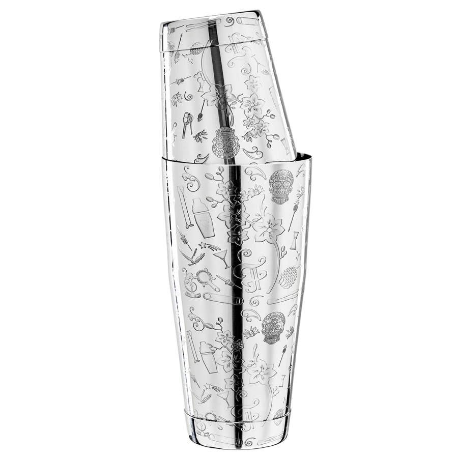 Cocktail shaker - Collabo TIN oN TIN Edelstahl - 28oz/18oz - mit Gravur - Limited Edition - Bild 1