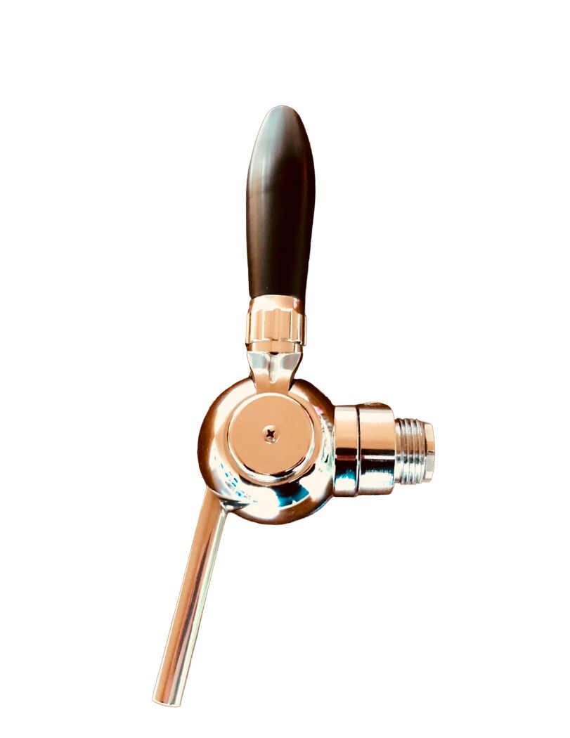 Bierzapfhahn, Kompensatorhahn – Cosmo, verchromter Kompensator mit Stahlanschluss 5/8″ – 1/2″Length:55 mm | 00765588912861