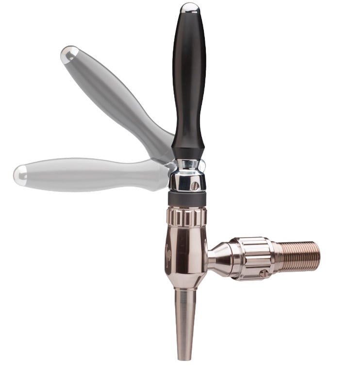 Bierzapfhahn, Kompensatorhahn Nordic - aus satiniertem stahl mit kompensatorschaft inox 5/8"Length:55 mm - Bild 1