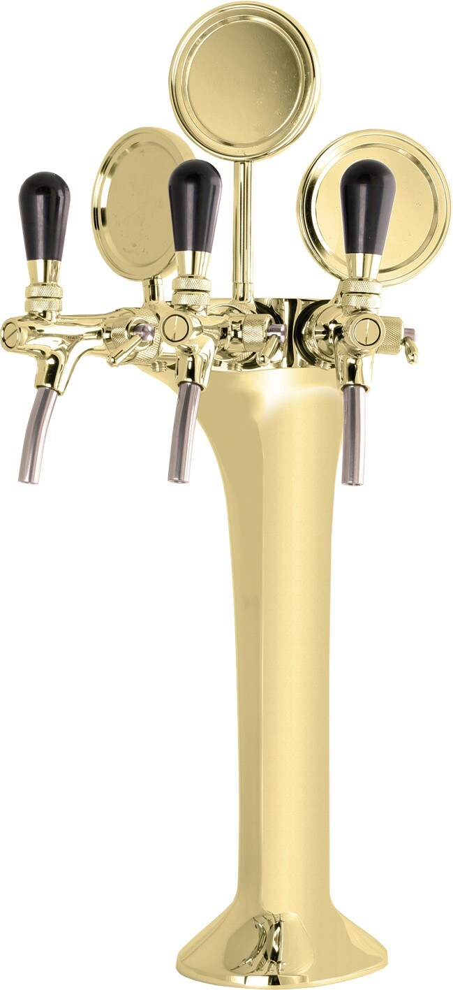 Schanks&auml;ule, Bierzapfs&auml;ule - Gold, 3-Leitig: Elegante & Hochwertige Zapfanlage f&uuml;r Bars & Restaurants (Paketpreis), "Topp-Qualit&auml;t!" - Bild 1