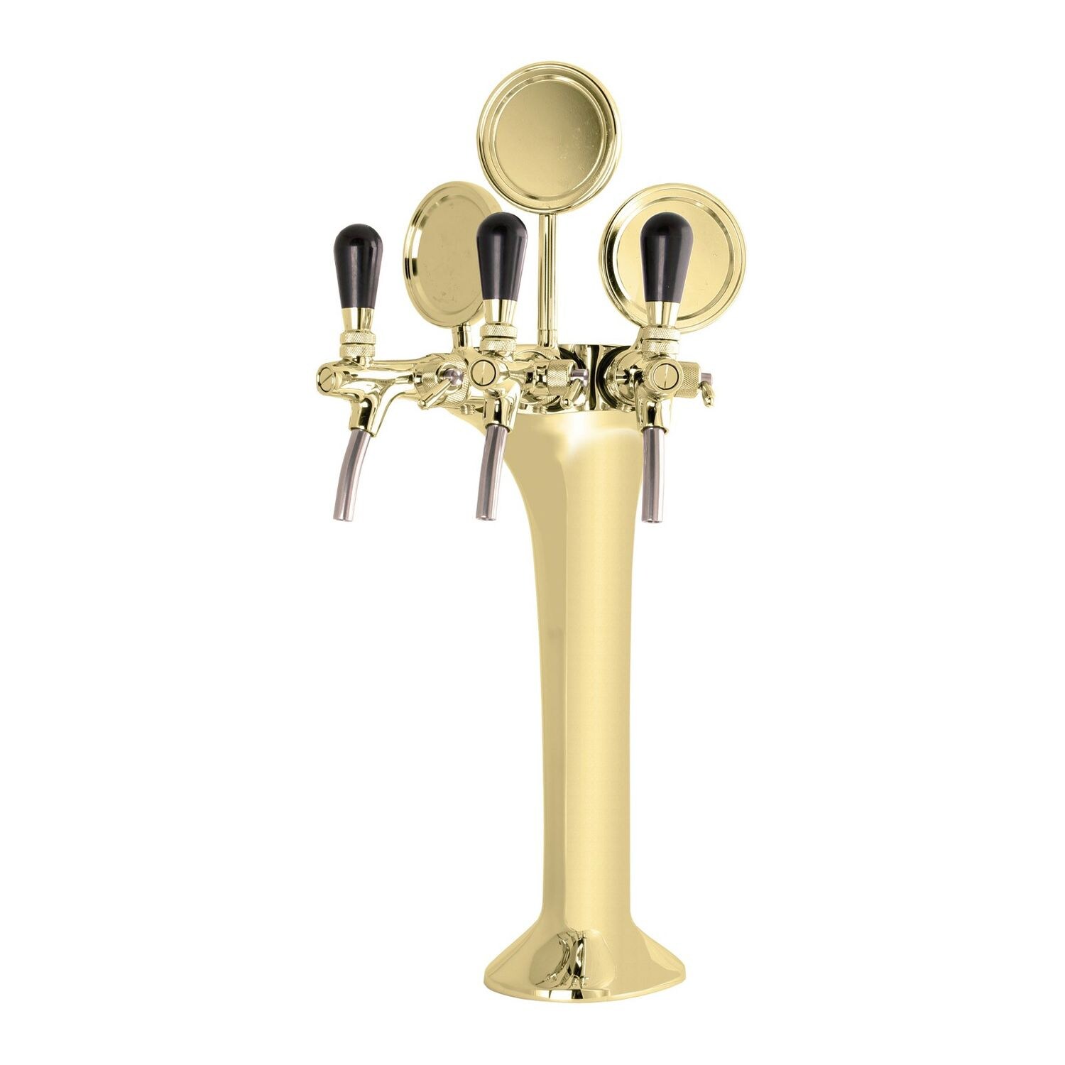 Schanksäule Gold 3-leitig, elegant, "Topp-Qualität!"