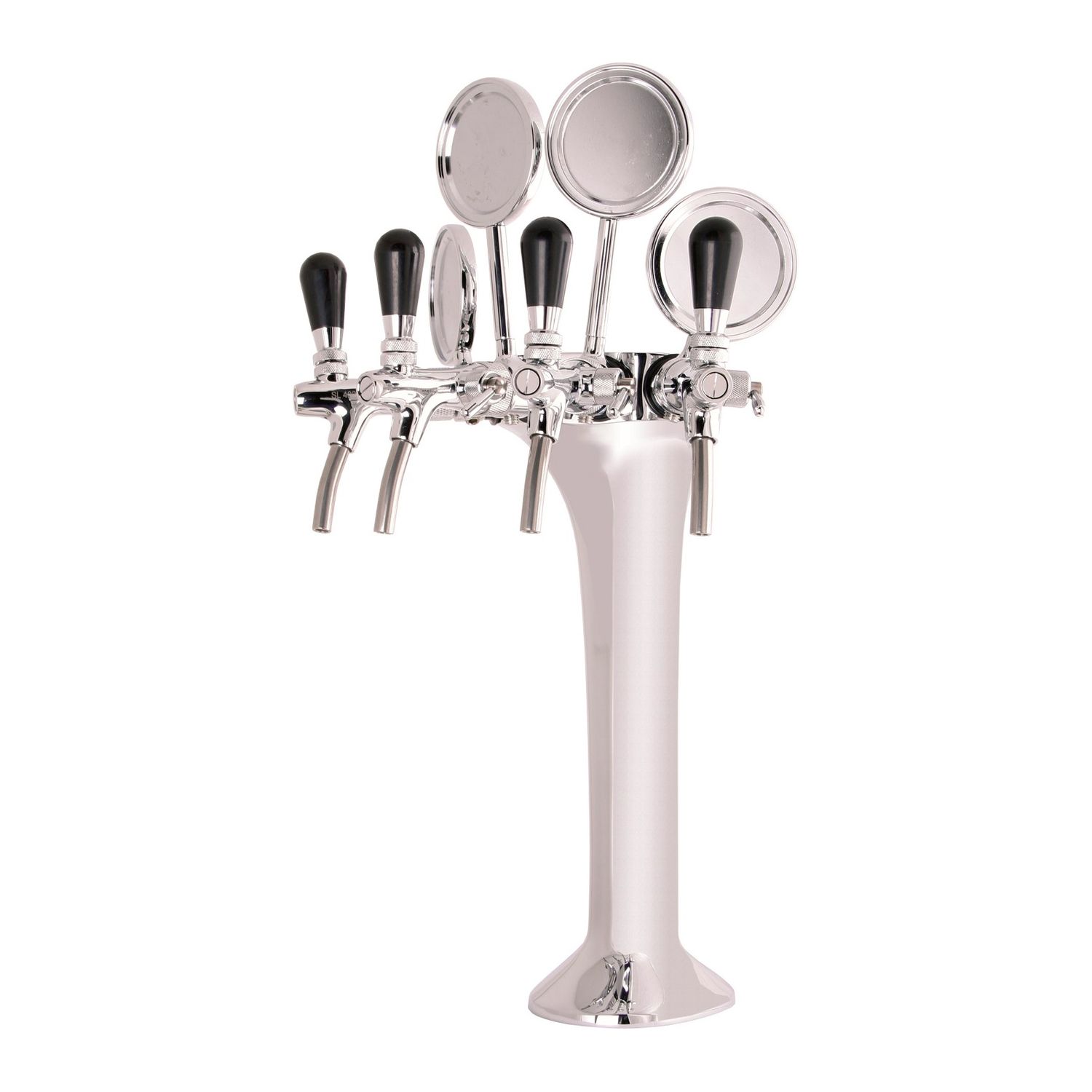 Schanks&auml;ule, Bierzapfs&auml;ule 4-leitig, Chrom - Elegante & Hochwertige f&uuml;r Bars & Restaurants, "Topp-Qualit&auml;t!" - Bild 1