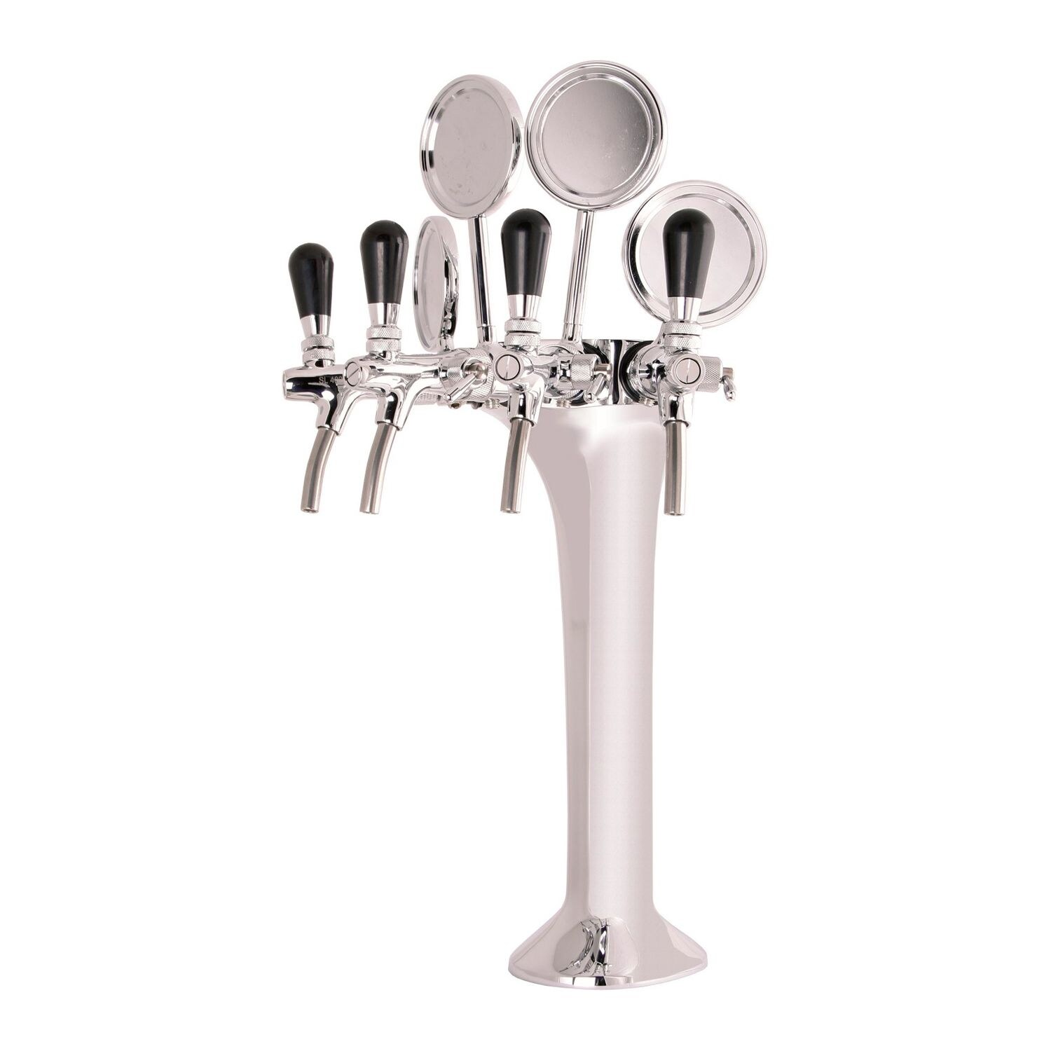 Schanksäule, Bierzapfsäule 4-leitig, Chrom – Elegante & Hochwertige für Bars & Restaurants, „Topp-Qualität!“ | 00762743493067