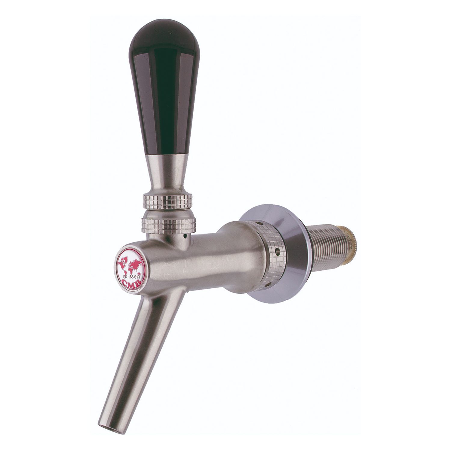 Kolbenschankhahn V20 aus Chromnickelstahl, poliert - Bild 1