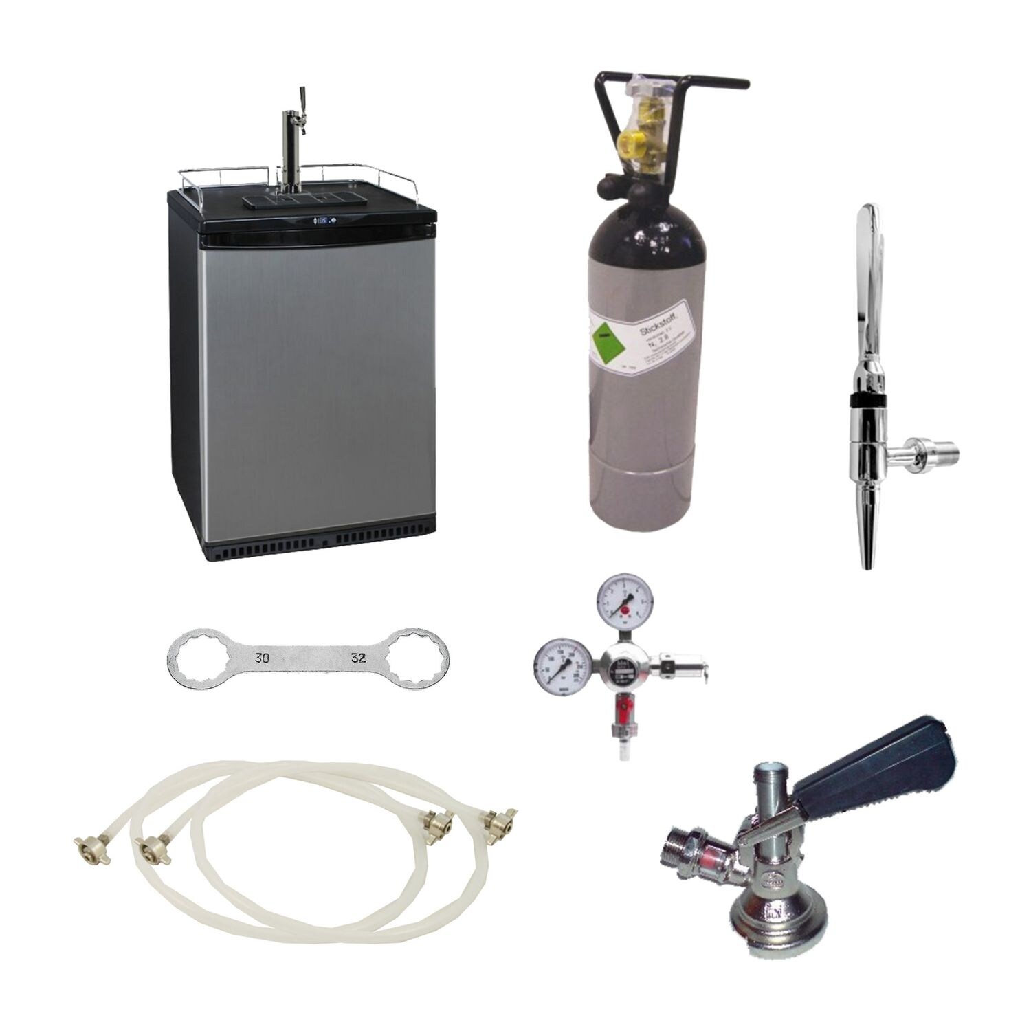 Komplett Set - Cold brewed coffee Zapfanlage, Bierzapfanlage, Zapfkopf:KeyKeg