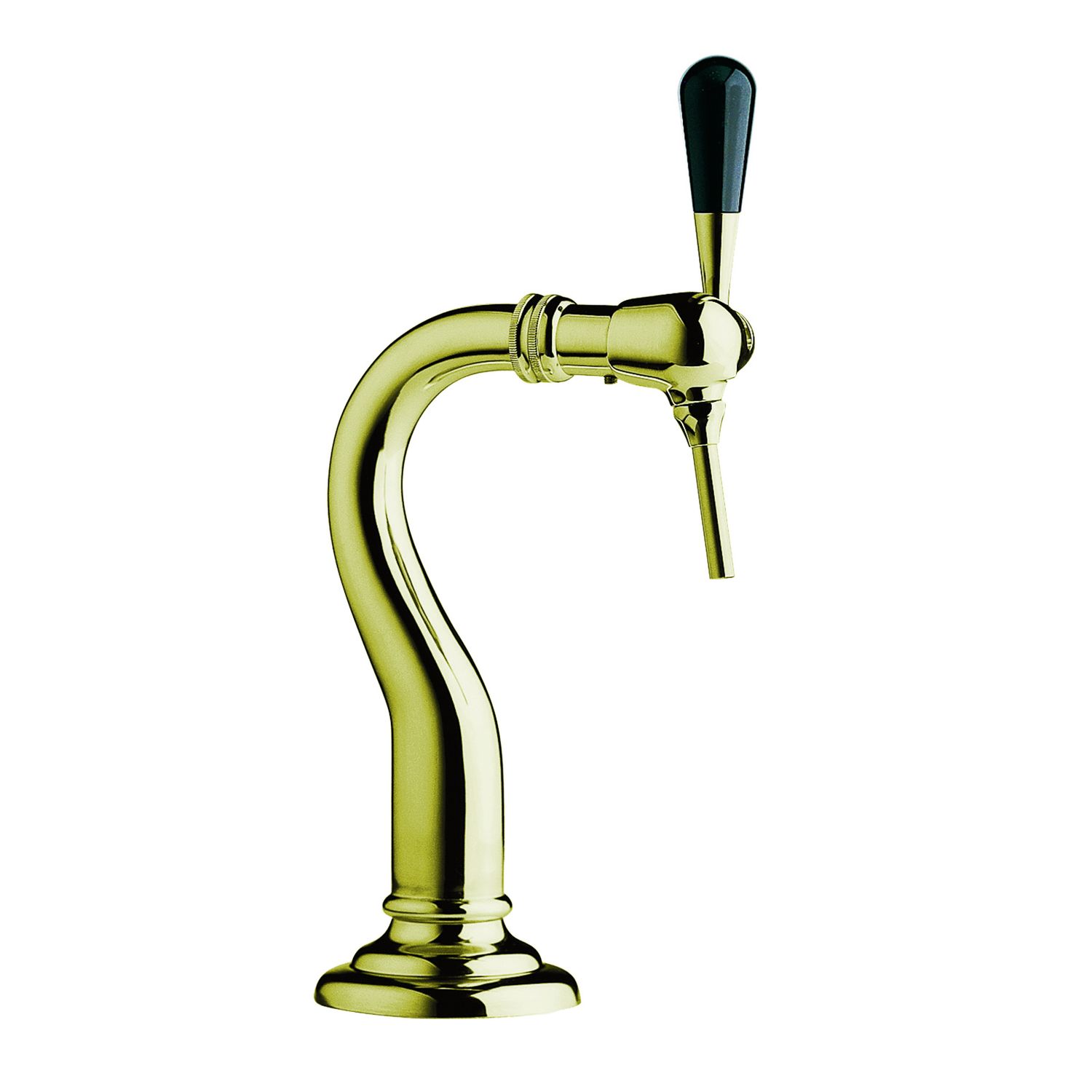 Schanks&auml;ule, Modell Baby-Schwanenhals, 1-leitig, Messing - Bild 1