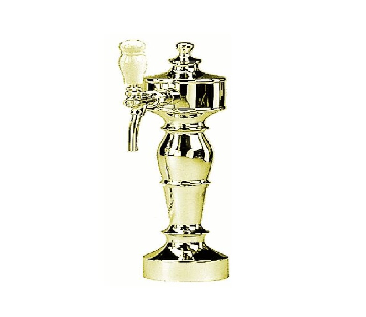 Schanks&auml;ule, Bierzapfs&auml;ule - Modell Ffl&auml;mische Form, Messing, 1-leitig - Bild 1