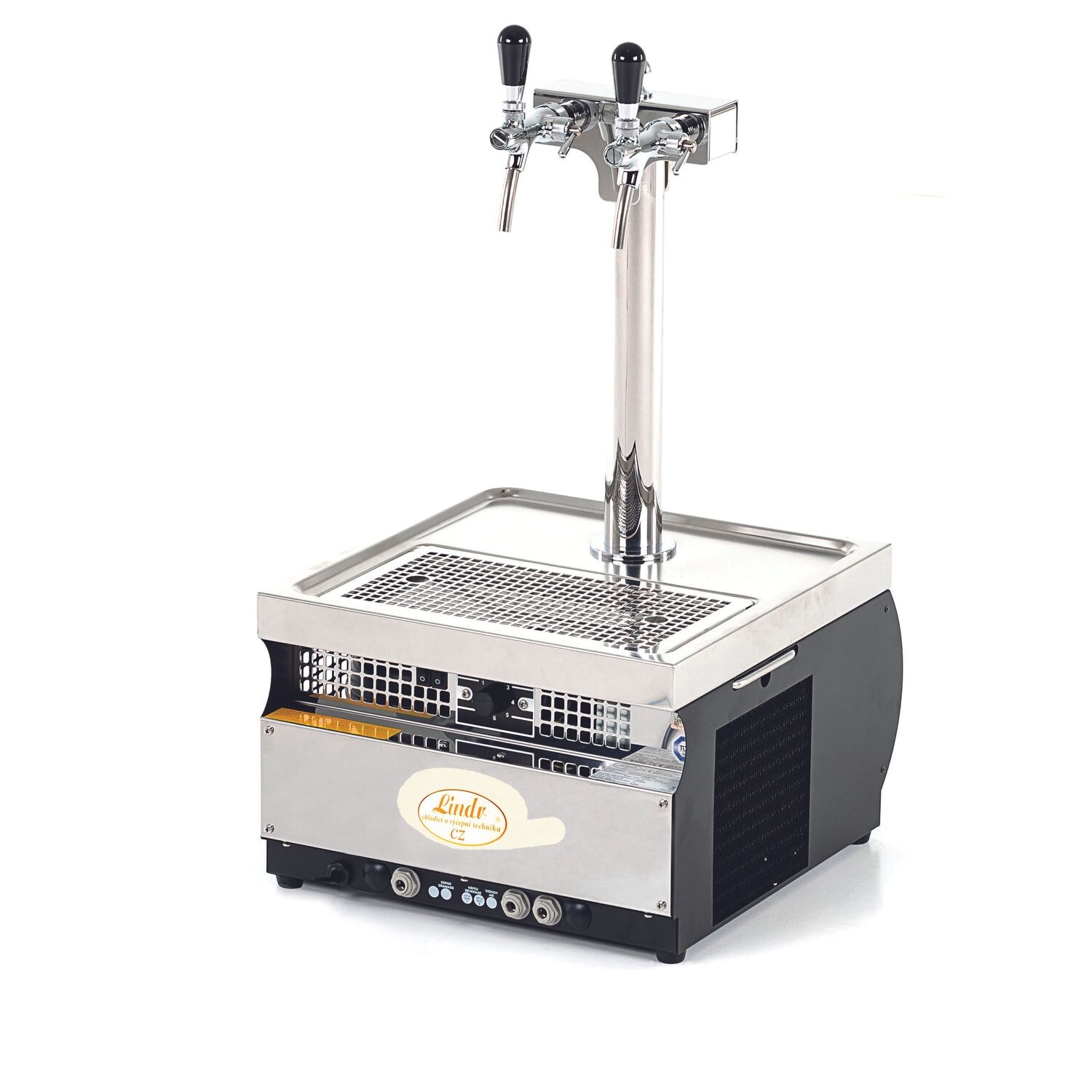 Zapfanlage, Bierzapfanlage, Bierkoffer – Kontakt 55, 2-leitig Trockenkühlgerät aus Edelstahl, 50 Liter/h, Green Line | 00745202850663