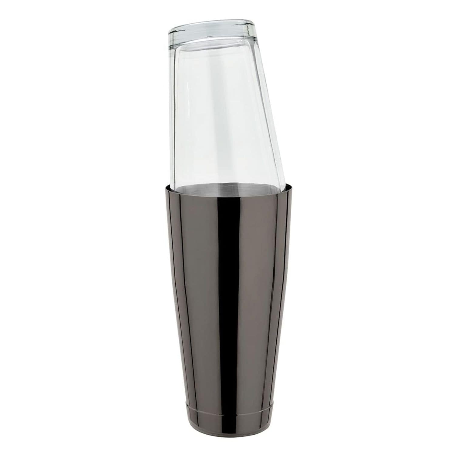 Boston Shaker 28oz. - Edelstahl - GMB - Gunmetal black mit original amerikanischen Mixing Glas - Bild 1