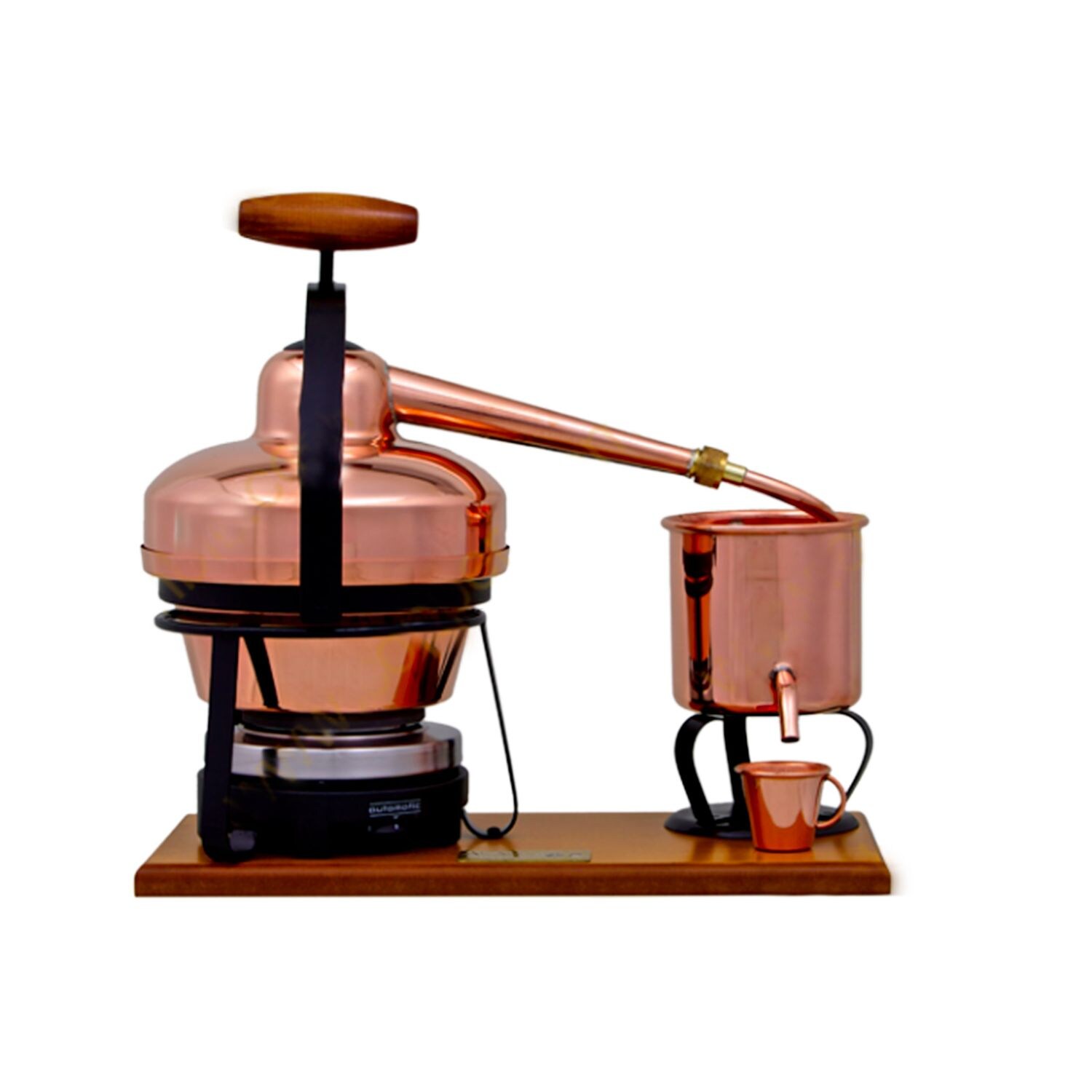 Destille, Destilliergerät, Destillationsapparatur – Premium, mit Elektrischer Kochplatte, 1,25L | 00745202847076