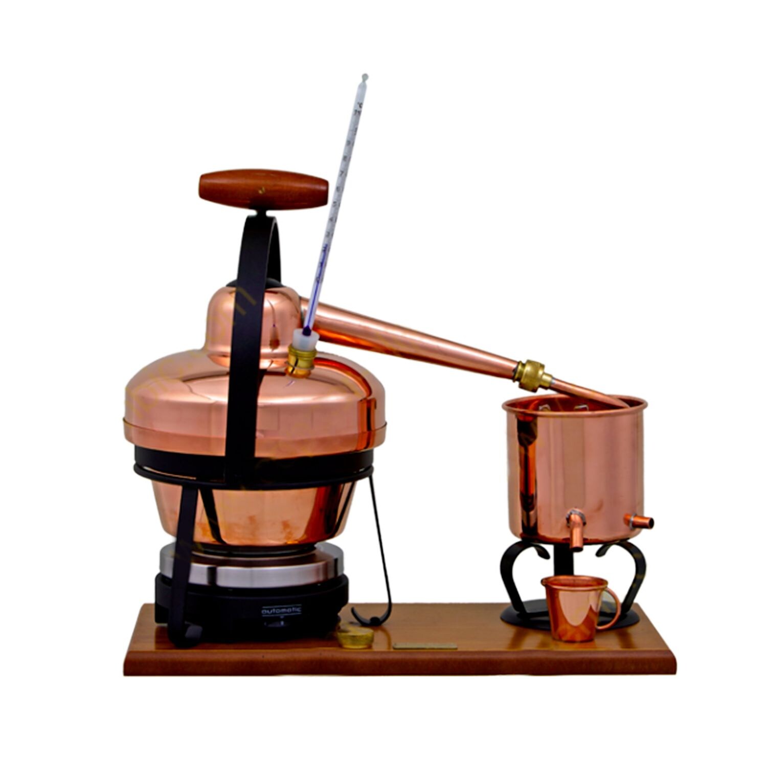 Destille premium 1,25 Liter mit Elektrischer Kochplatte und Thermometer | 00745202847083