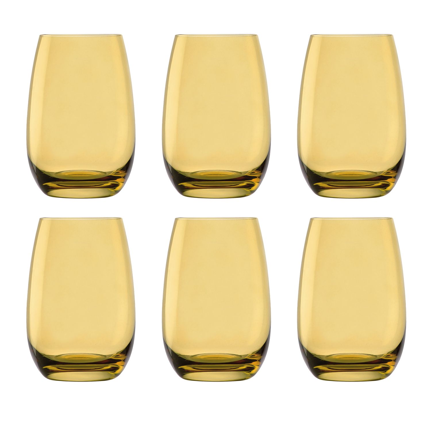 Farbige Trinkgl&auml;ser ELEMENTS 6er-Set, Bernstein, 335 ml - Bild 1