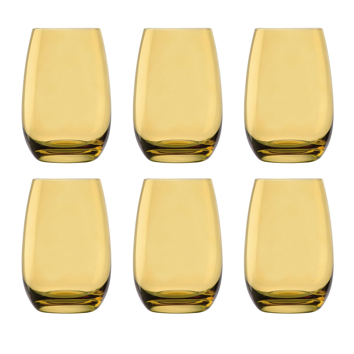 Farbige Trinkgläser ELEMENTS 6er-Set, Bernstein, 335 ml | 00745202849377