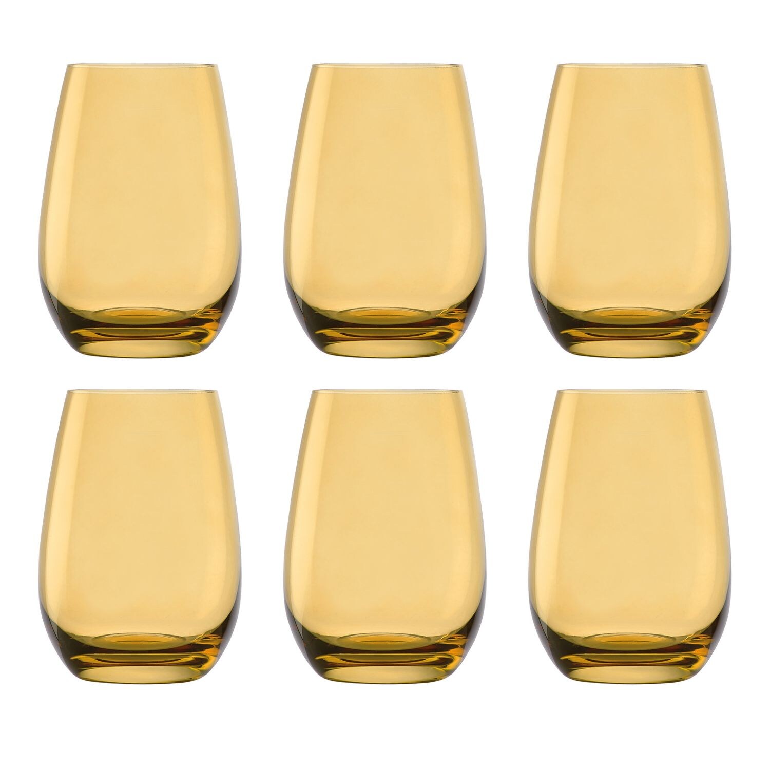 Farbige Trinkgläser ELEMENTS 6er-Set, Bernstein, 465 ml | 00745202849421