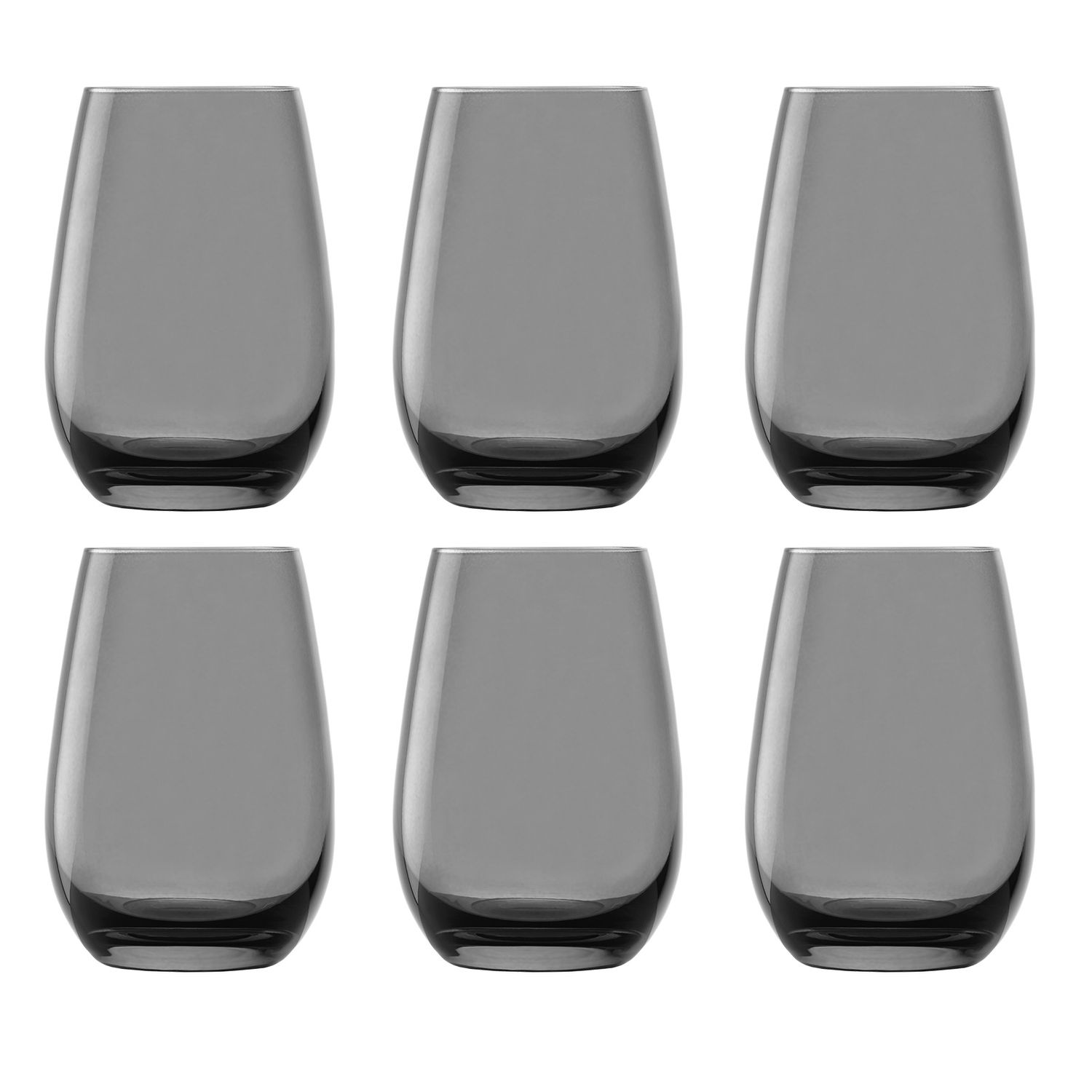 Farbige Trinkgl&auml;ser ELEMENTS 6er-Set, Rauchgrau, 465 ml - Bild 1