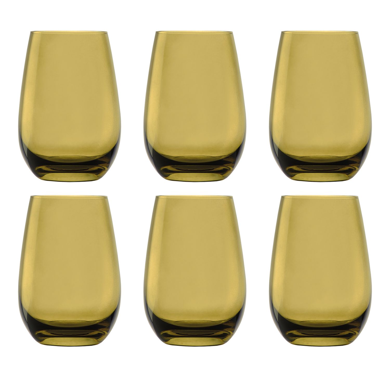 Farbige Trinkgl&auml;ser ELEMENTS 6er-Set, Oliv, 465 ml - Bild 1