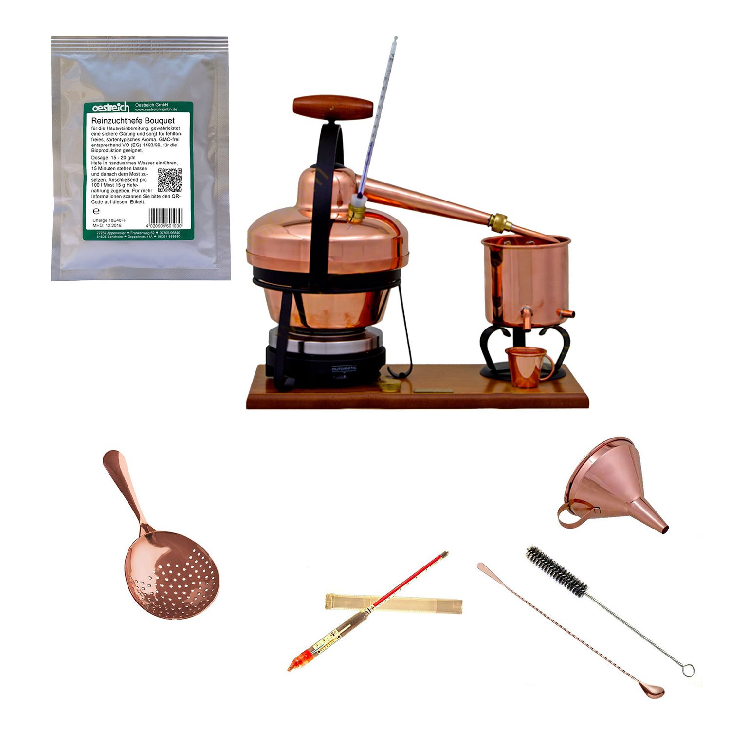 Komplettset - Destille premium 1,25 Liter mit Reinzuchthefe - Bild 1