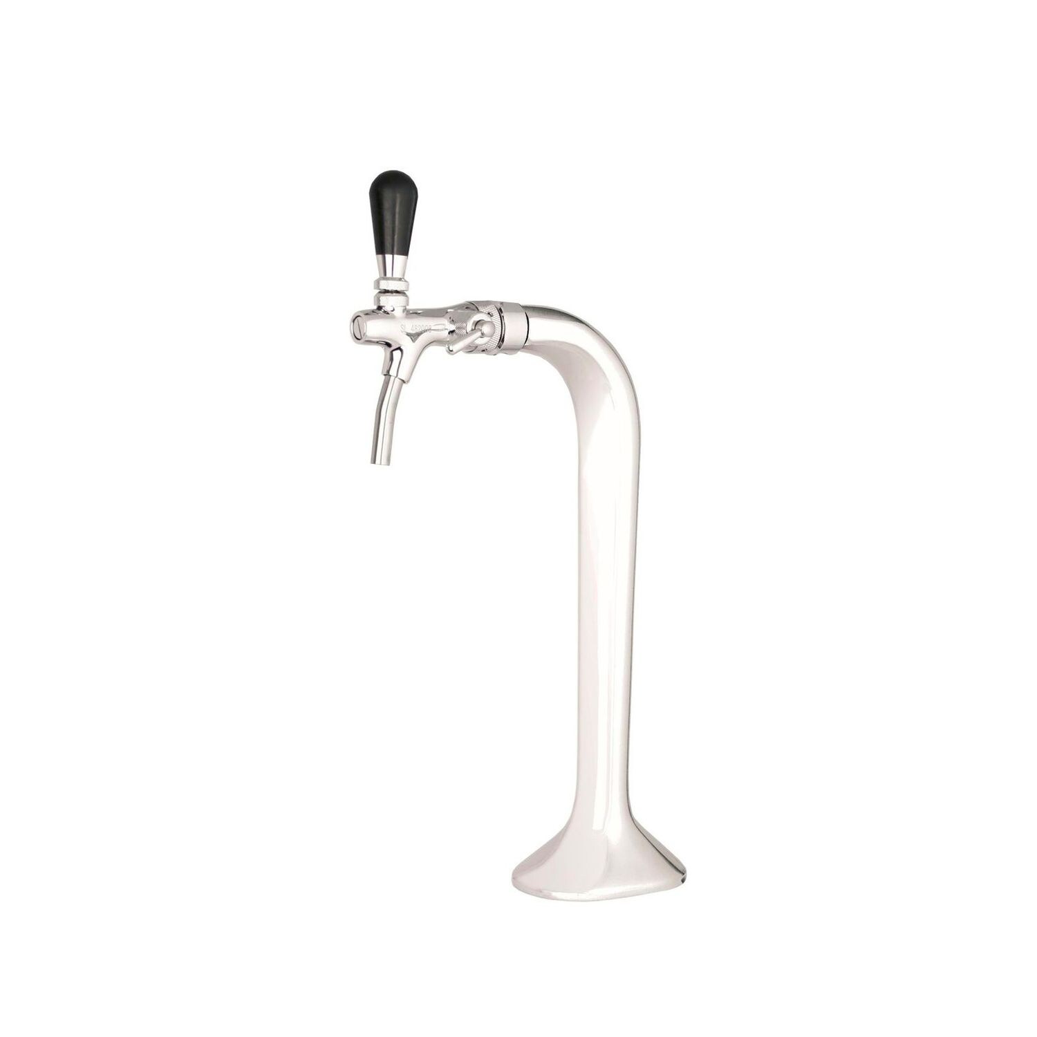 Komplett Set – Schanksäule Chrom 1-leitig, elegant, „Topp-Qualität!“ (Paketpreis) | 00745202851035