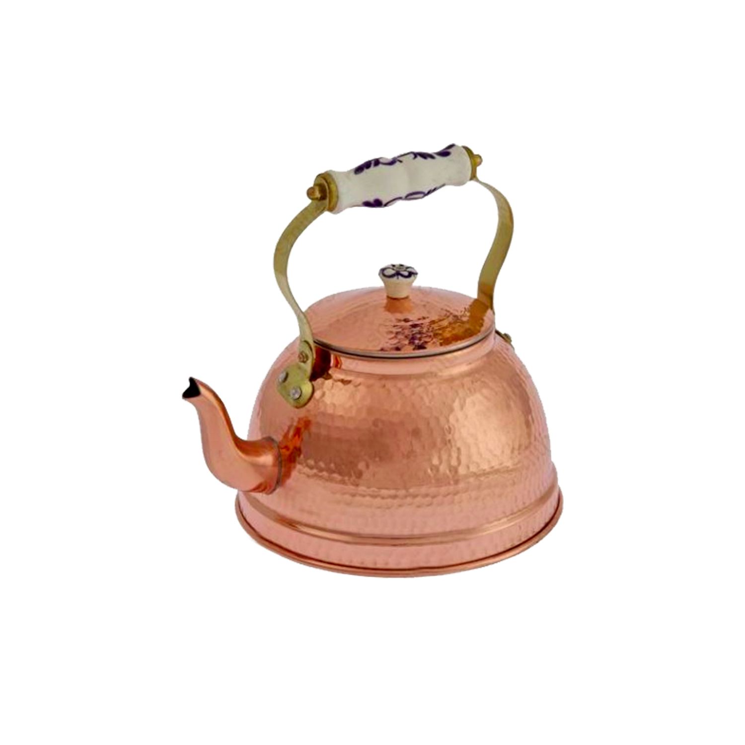 Geh&auml;mmerte Teekessel Mit Porzellangriff - Bild 1