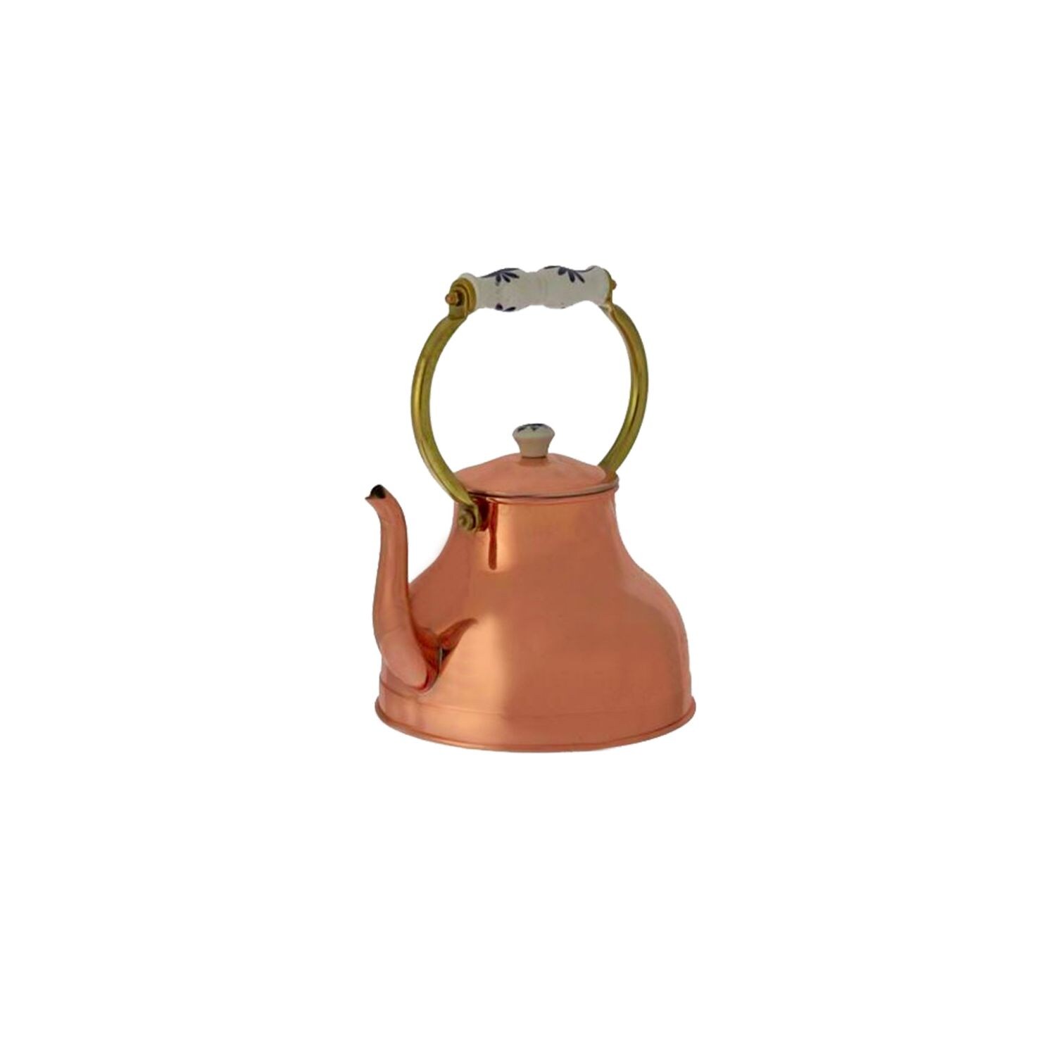 Schlichte Teekessel mit Porzellanhenkel