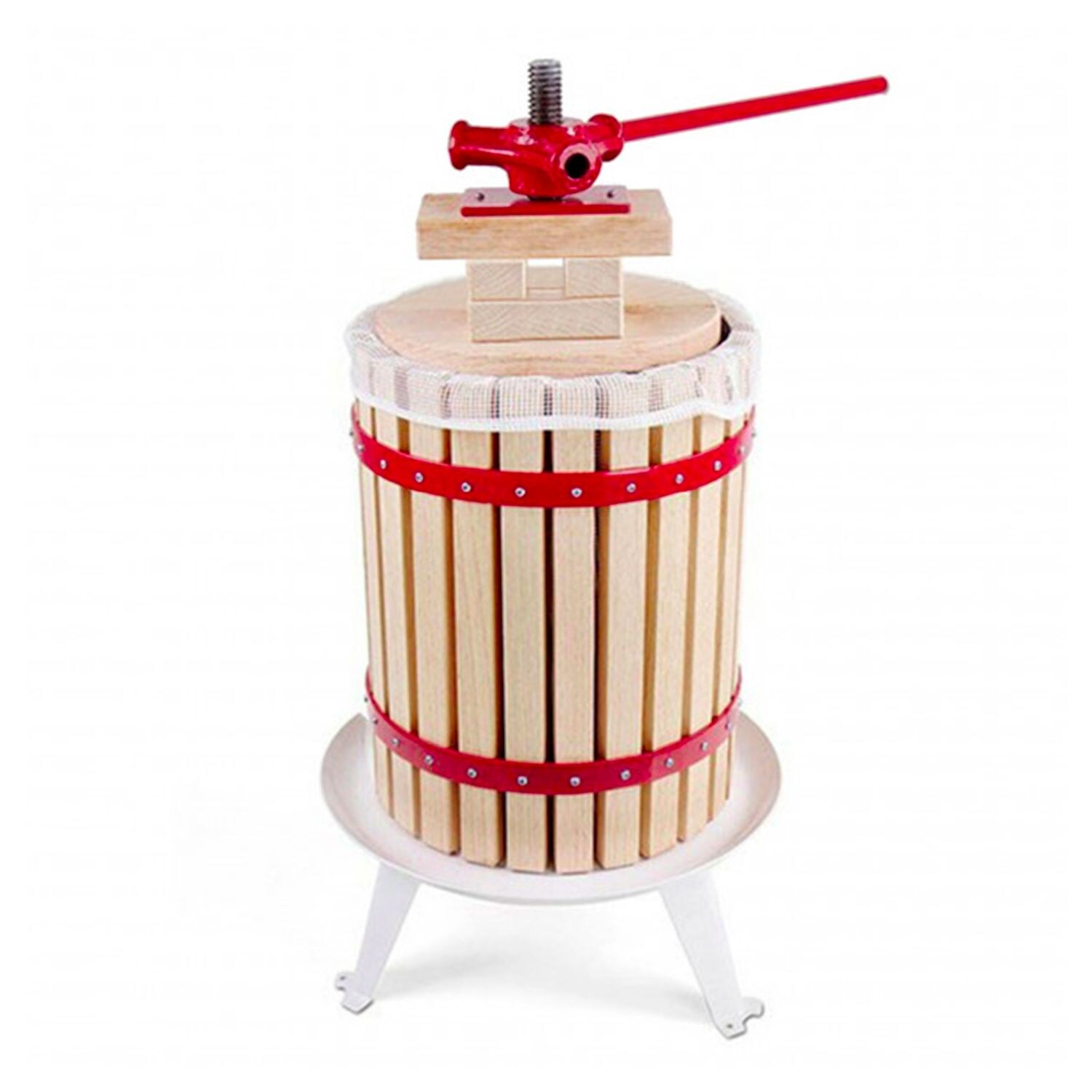 Obstpresse, Weinpresse, Apfelpresse - Korb aus Holz