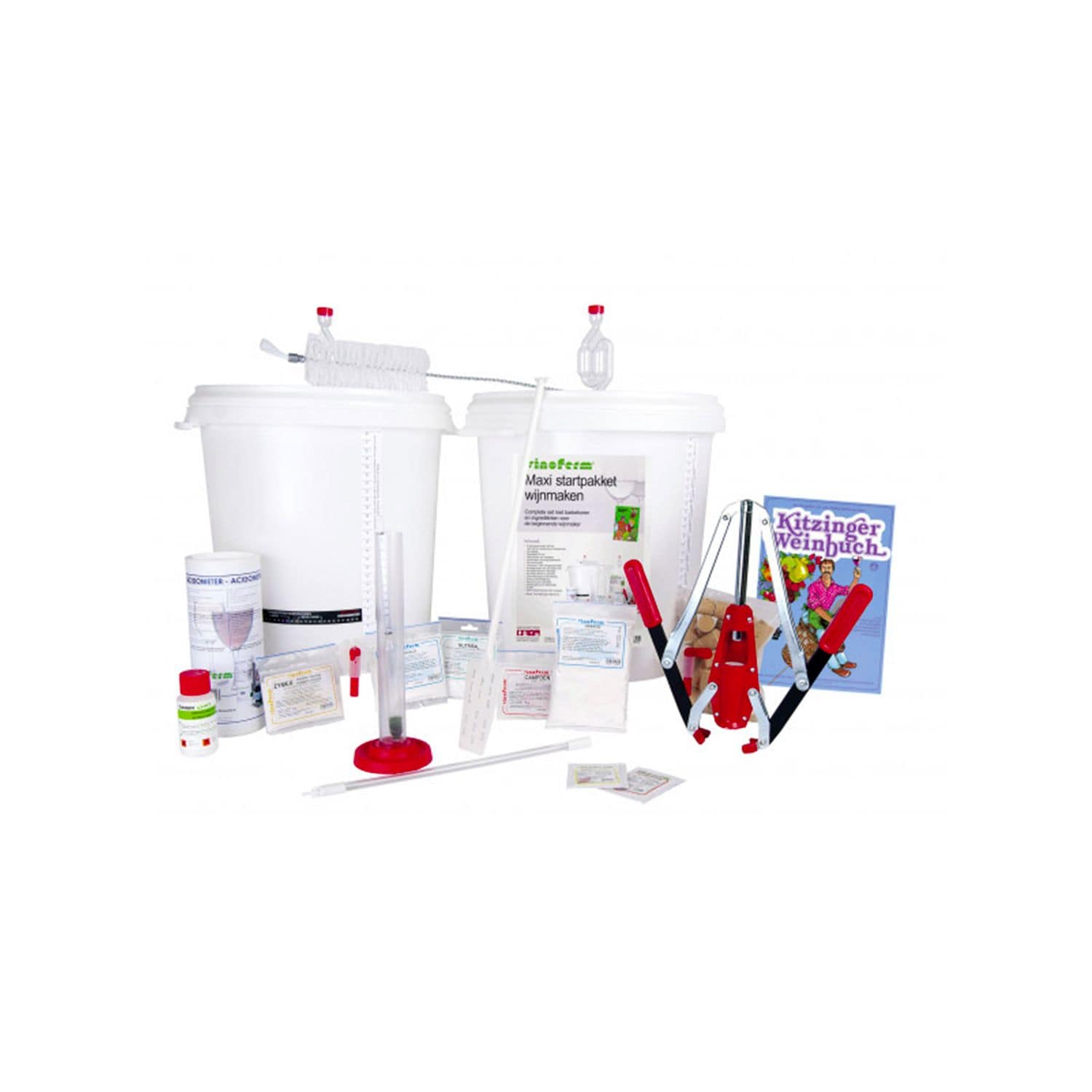 Wein selber machen, Wein selber machen Set - Startpaket MAXI mit Anleitung, Instruction language:Deutsch - Bild 1