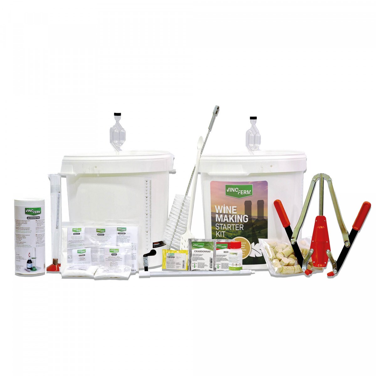 Wein selber machen, Wein selber machen Set - Startpaket MAXI mit Anleitung, Instruction language:Englisch