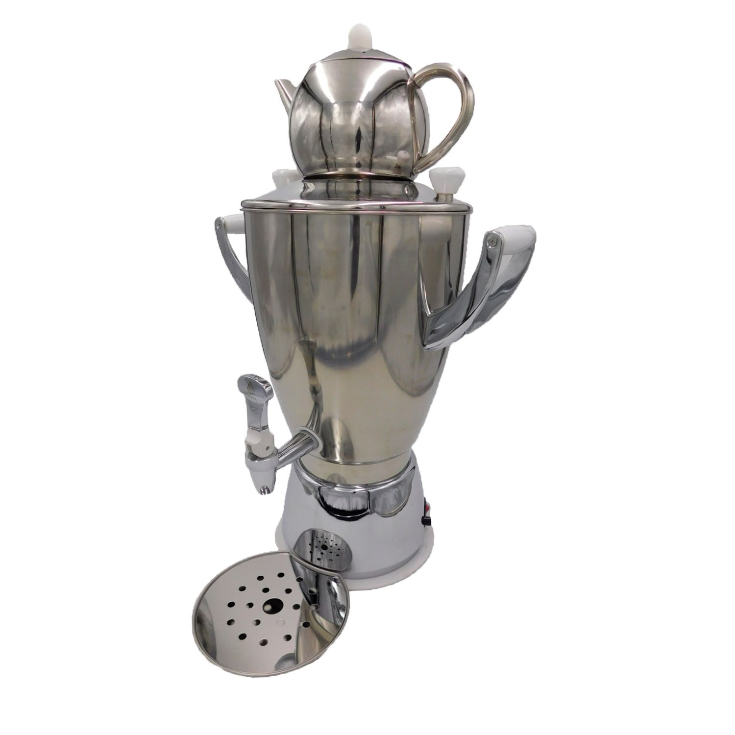 Samowar, Teekocher, Samowar elektrisch - premium, SAMORAI 1 silver - Bild 1