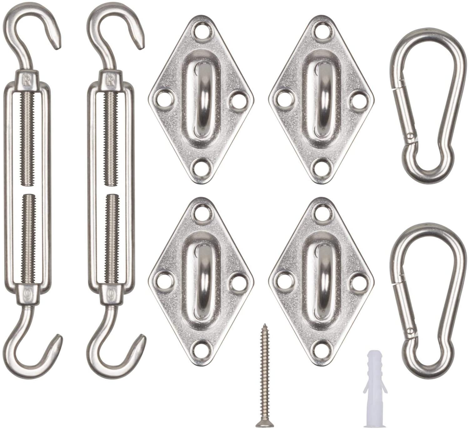 Sonnensegel Aufbauset Edelstahl M6 - Bild 1