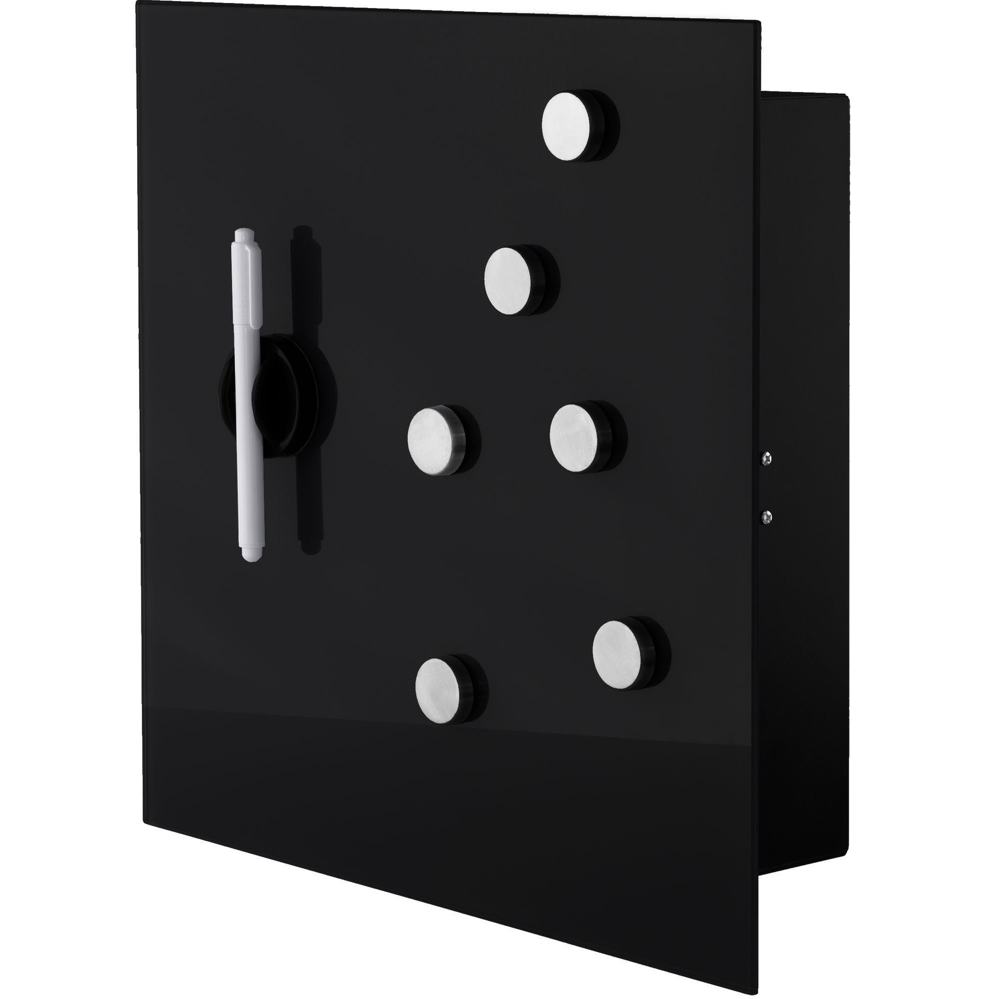 Schl&uuml;sselkasten mit Glasmagnettafel, 33 x 33 x 6,8 cm inkl. 6 Magneten - Bild 1