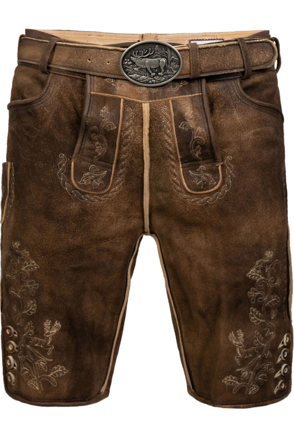 Kurze Hirschlederhose Franz s&auml;misch - Bild 1