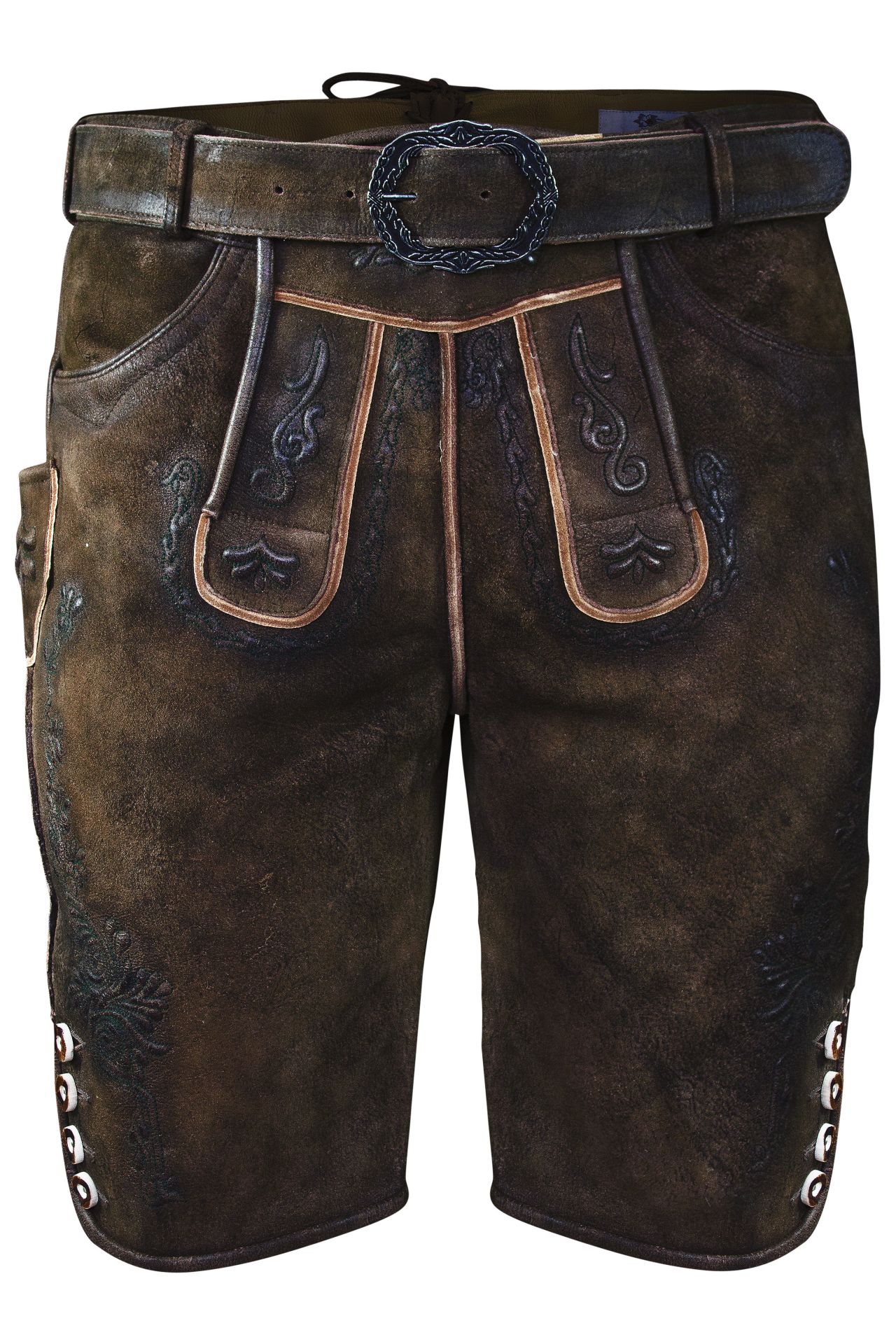 Kurze Wildbock Lederhose Leon - Bild 1
