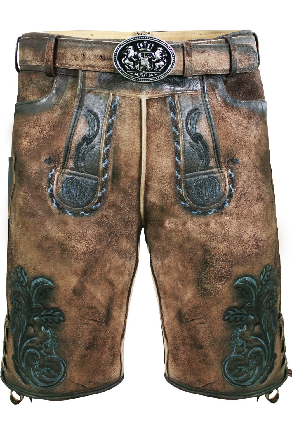 Kurze Wildbock Lederhose Florian - Bild 1
