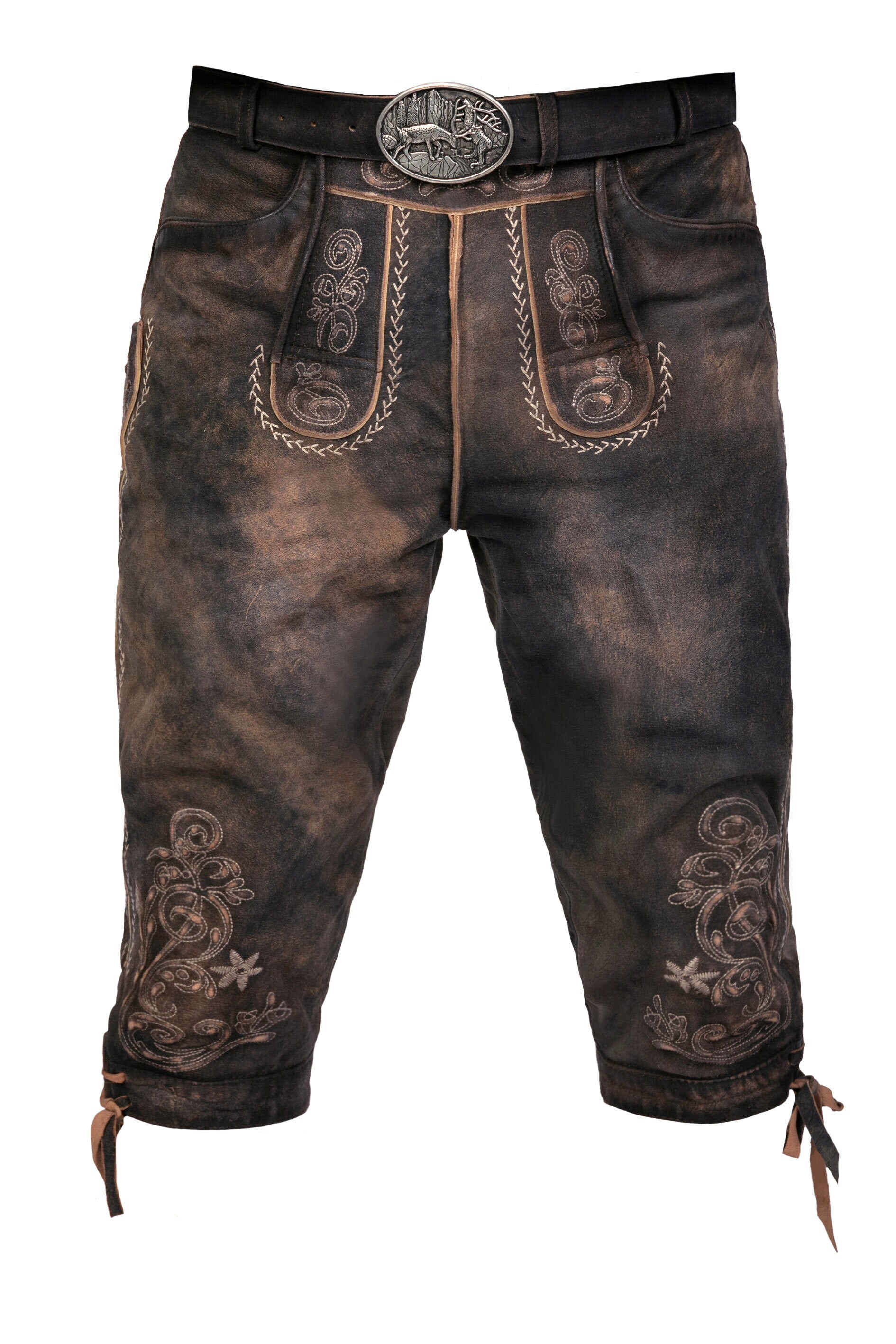 Kniebund Wildbock Lederhose Alex - Bild 1