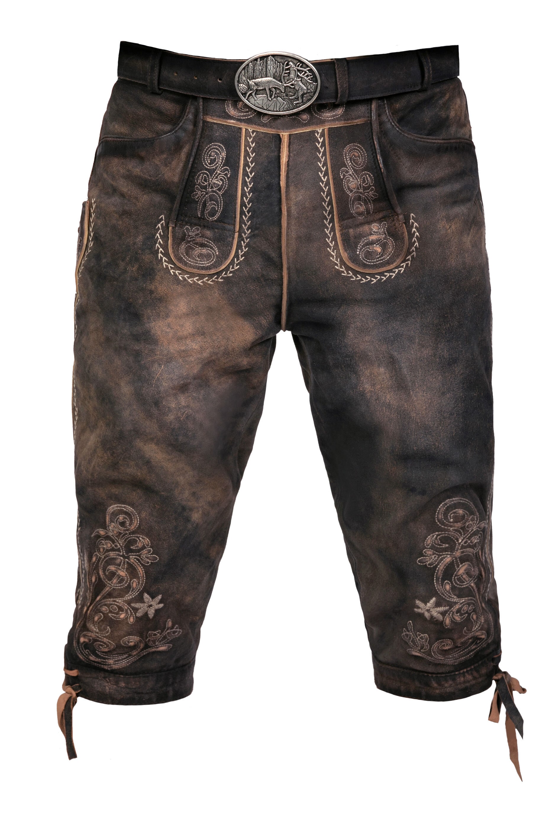 Kniebund Wildbock Lederhose Alex - Bild 1