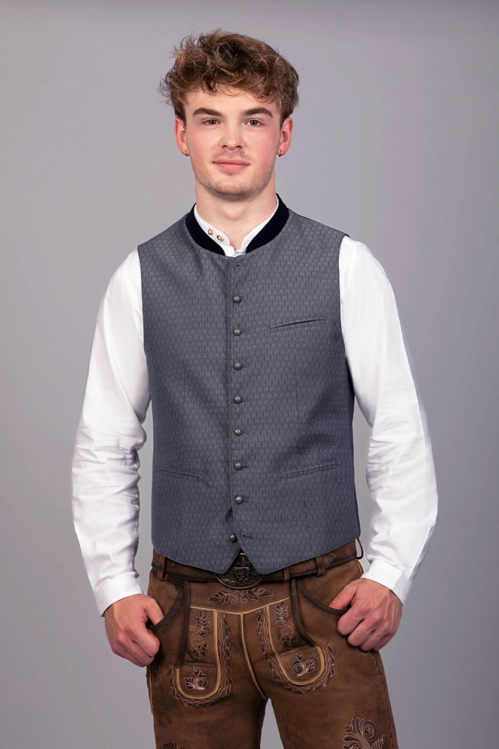 Trachten Weste Fritz Blau - Bild 1